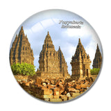 Indonesia PrambananTemple Yogyakarta 3D Fridge Magnet Crystal Glass