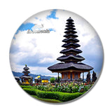 Indonesia Pura Ulun Danu Bratan Bali 3D Fridge Magnet Crystal Glass