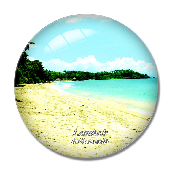 Indonesia Senggigi Beach Lombok 3D Fridge Magnet Crystal Glass