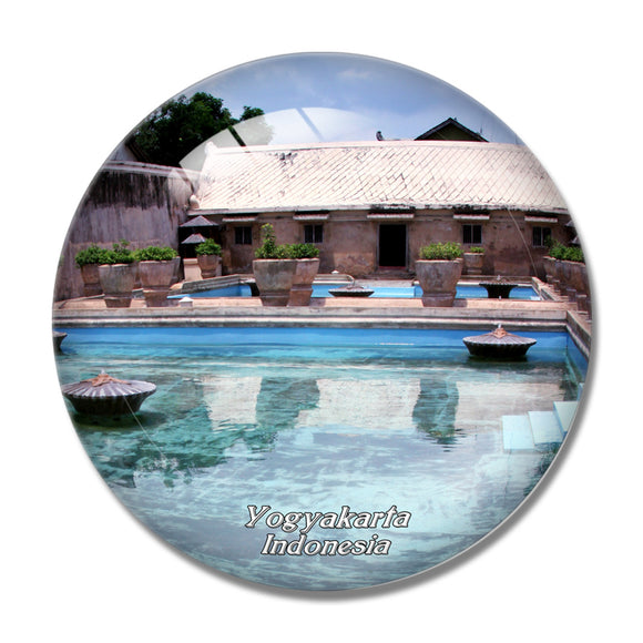 Indonesia Taman Sari Water Castle Yogyakarta 3D Fridge Magnet Crystal Glass