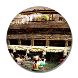 Indonesia Tirta Empul Temple Bali 3D Fridge Magnet Crystal Glass