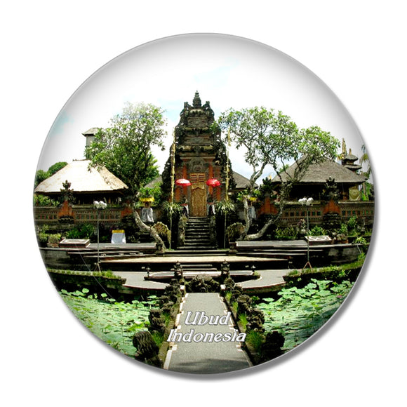 Indonesia Ubud Palace Bali 3D Fridge Magnet Crystal Glass