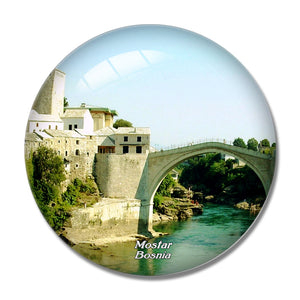 Old Bridge Mostar Bosnia 3D Fridge Magnet Crystal Glass