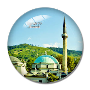 Sarajevo Bosnia 3D Fridge Magnet Crystal Glass