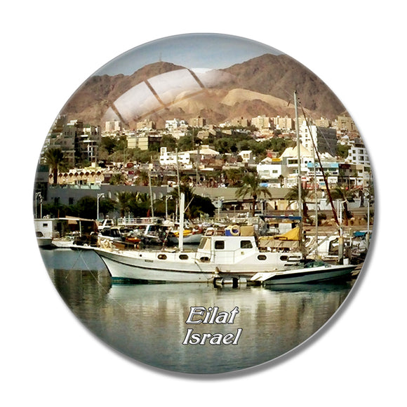 Israel Eilat 3D Fridge Magnet Crystal Glass