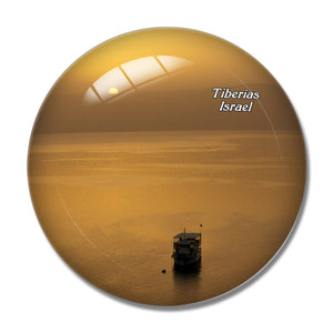 Israel Sea of Galilee Tiberias 3D Fridge Magnet Crystal Glass