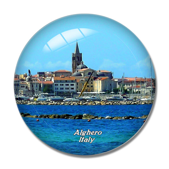 Italy Alghero 3D Fridge Magnet Crystal Glass