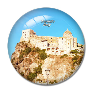 Italy Aragonese castle Taranto 3D Fridge Magnet Crystal Glass