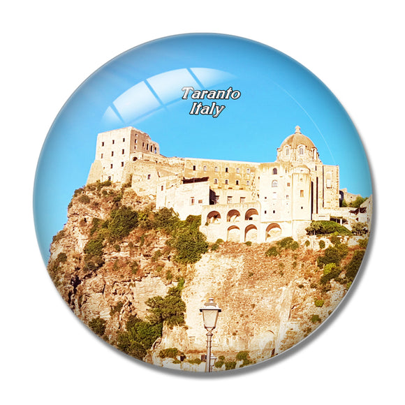 Italy Aragonese castle Taranto 3D Fridge Magnet Crystal Glass