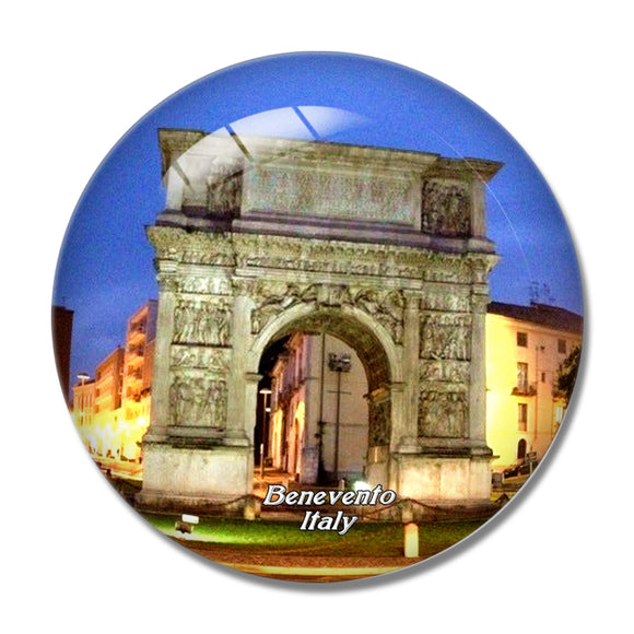 Italy Arco di Traiano Benevento 3D Fridge Magnet Crystal Glass