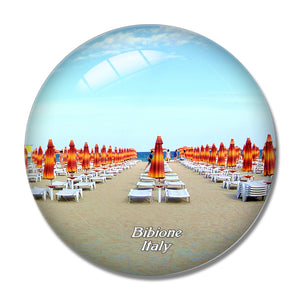 Italy Bibione Beach 3D Fridge Magnet Crystal Glass