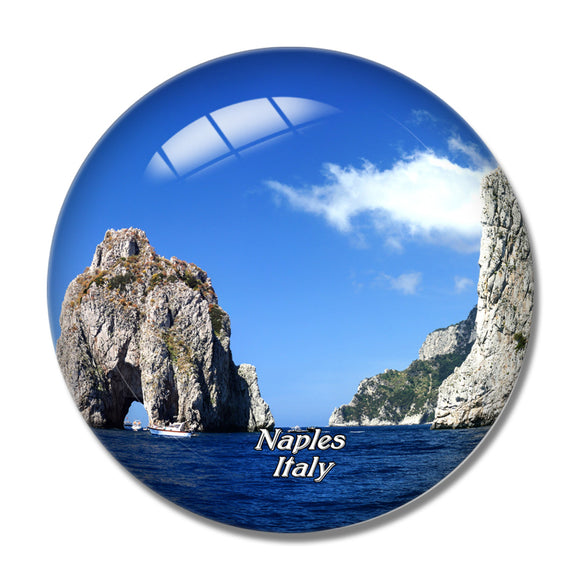 Italy Capri Island Naples 3D Fridge Magnet Crystal Glass