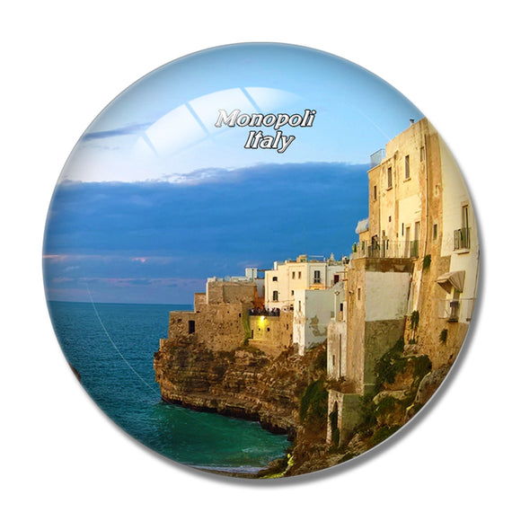 Italy Castle of Charles V Monopoli 3D Fridge Magnet Crystal Glass