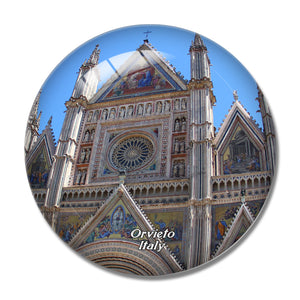 Italy Cathedral Orvieto 3D Fridge Magnet Crystal Glass