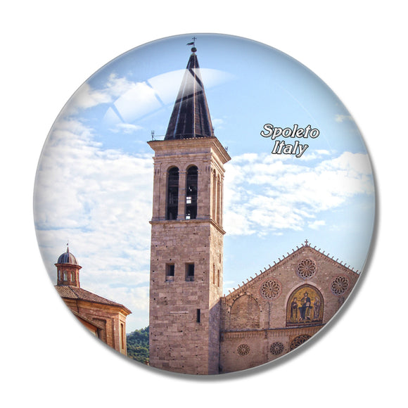 Italy Cathedral Spoleto 3D Fridge Magnet Crystal Glass