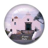 Italy Chiesa del Soccorso Forio 3D Fridge Magnet Crystal Glass