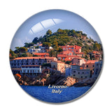 Italy Elba Island Livorno 3D Fridge Magnet Crystal Glass