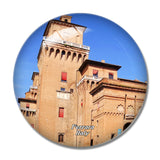 Italy Estense Castle Ferrara 3D Fridge Magnet Crystal Glass
