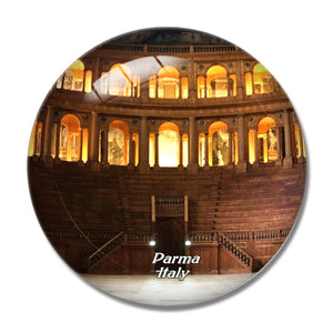 Italy Farnese Theater Parma 3D Fridge Magnet Crystal Glass