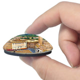 Italy Field Square Mangia Tower Siena 3D Fridge Magnet Crystal Glass