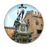 Italy Fountain of Neptune Bologna 3D Fridge Magnet Crystal Glass