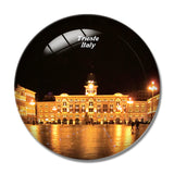 Italy Italian Uniform Square Trieste 3D Fridge Magnet Crystal Glass