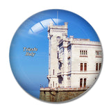Italy Miramare Castle Trieste 3D Fridge Magnet Crystal Glass