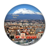 Italy Mount Etna Catania Sicily 3D Fridge Magnet Crystal Glass