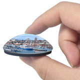 Italy Old Harbour Genoa 3D Fridge Magnet Crystal Glass
