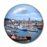 Italy Old Harbour Genoa 3D Fridge Magnet Crystal Glass