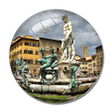 Italy Piazza della Signoria Fountain Florence 3D Fridge Magnet Crystal Glass