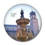 Italy Piazza Duomo Trento 3D Fridge Magnet Crystal Glass