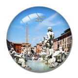 Italy Piazza Navona Rome 3D Fridge Magnet Crystal Glass
