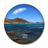 Italy Porto Istana Beach Olbia 3D Fridge Magnet Crystal Glass