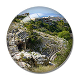 Italy Roman Amphitheater Cagliari 3D Fridge Magnet Crystal Glass