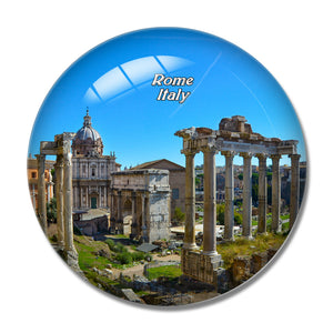 Italy Roman Forum Rome 3D Fridge Magnet Crystal Glass