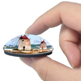 Italy Saline Della Laguna Marsala Sicily 3D Fridge Magnet Crystal Glass