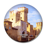 Italy Scaligero Castle Sirmione 3D Fridge Magnet Crystal Glass