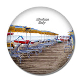 Italy Sun Beach Riccione 3D Fridge Magnet Crystal Glass