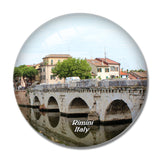 Italy Tiberio Bridge Rimini 3D Fridge Magnet Crystal Glass