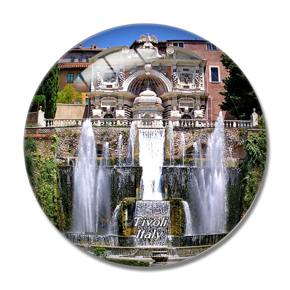 Italy Villa d'Este Tivoli 3D Fridge Magnet Crystal Glass