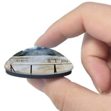 Italy Vulcano Solfatara Pozzuoli 3D Fridge Magnet Crystal Glass