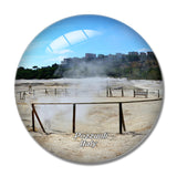 Italy Vulcano Solfatara Pozzuoli 3D Fridge Magnet Crystal Glass