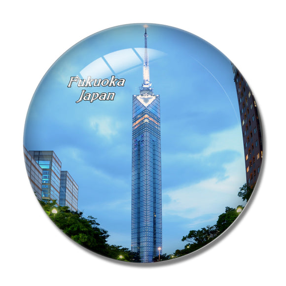 Japan Fukuoka Tower 3D Fridge Magnet Crystal Glass