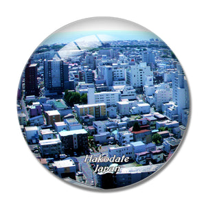 Japan Mount Hakodate 3D Fridge Magnet Crystal Glass