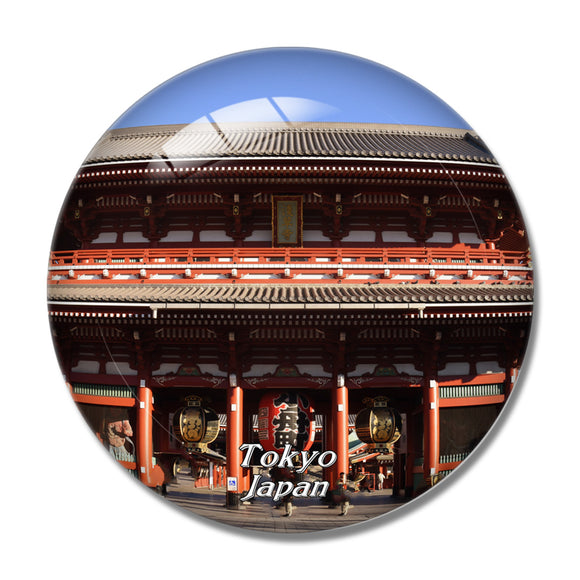 Japan Sensoji Temple Tokyo 3D Fridge Magnet Crystal Glass