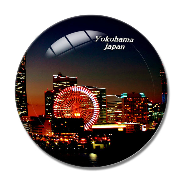 Japan Yokohama 3D Fridge Magnet Crystal Glass