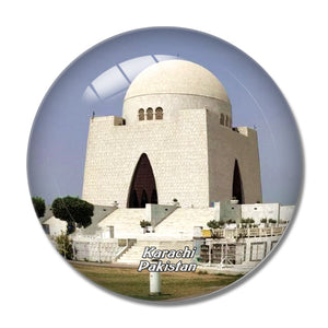 Jinnah Mausoleum Karachi Pakistan 3D Fridge Magnet Crystal Glass