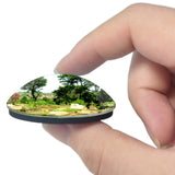 Kasubi Tombs Kampala Uganda 3D Fridge Magnet Crystal Glass