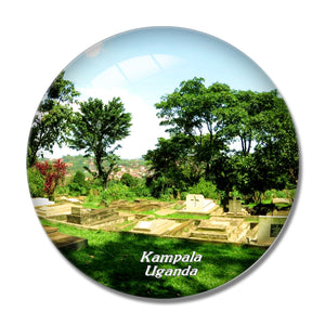 Kasubi Tombs Kampala Uganda 3D Fridge Magnet Crystal Glass